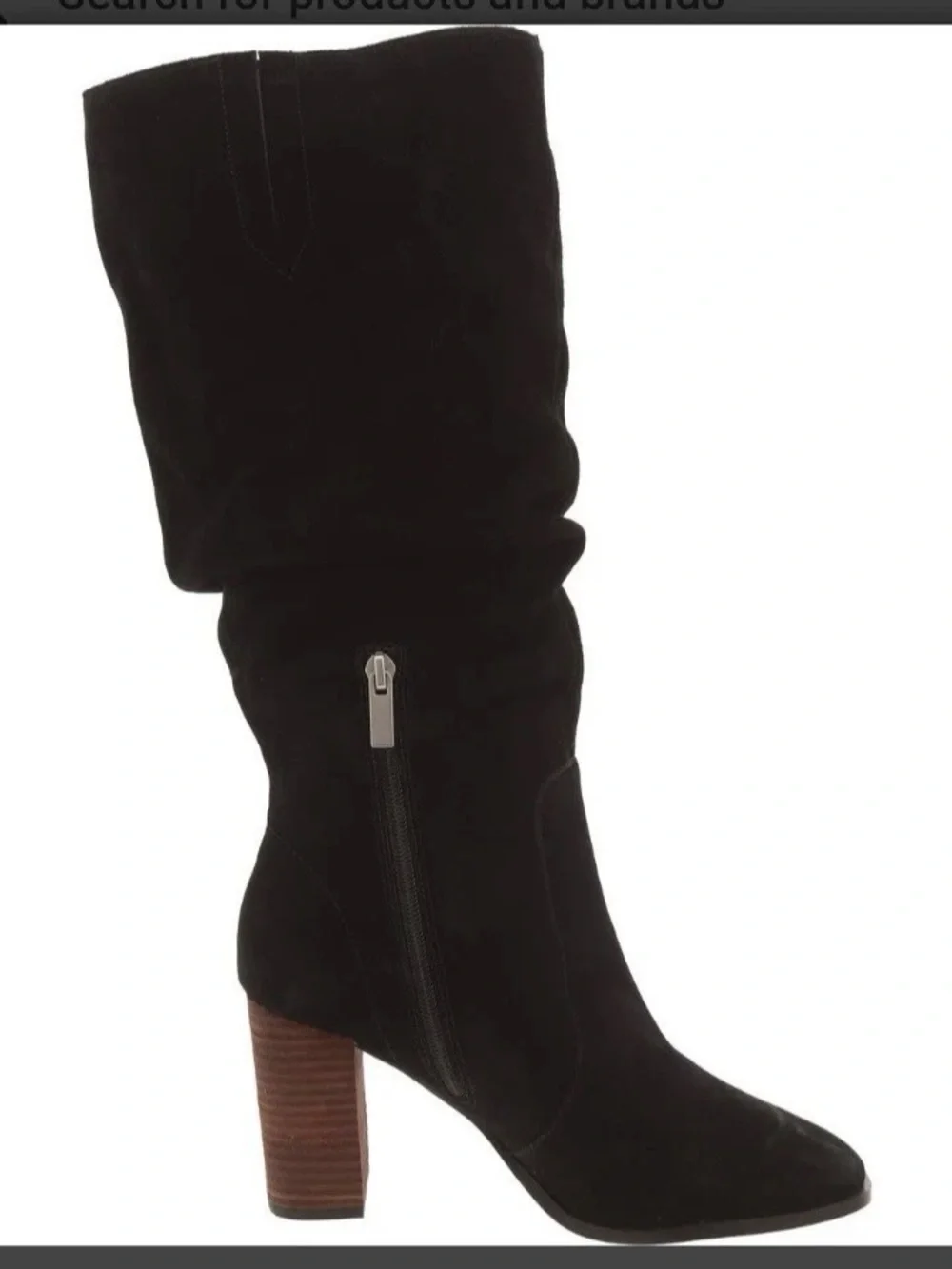 Splendid Gladis Black Suede Over-the-Knee Slouch Boots Size 6.5